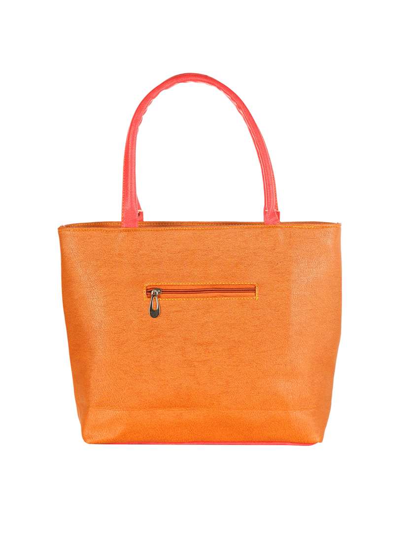 orange leatherette  handbag - 14236437 -  Standard Image - 1