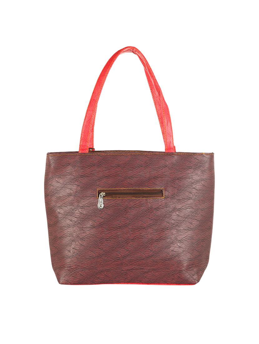 multi colored leatherette regular handbag - 14236444 - Standard Image - 1