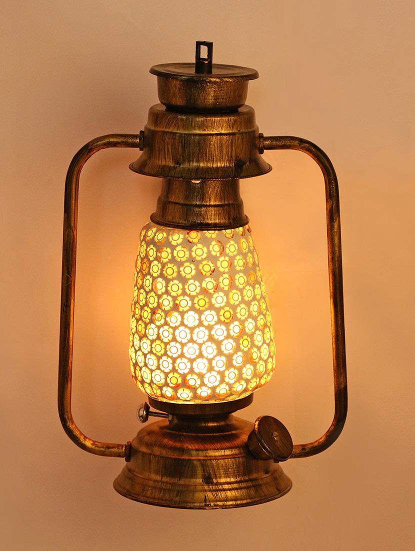 somil antique wall mount lantern lamp with glass hand decorated set of 4 - 14236541 - Standard Image - 1