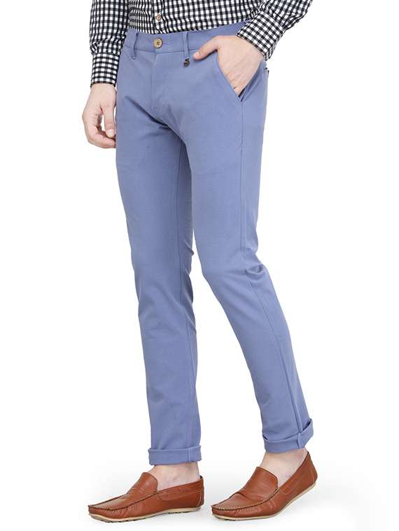 light blue cotton chinos - 14238707 - Standard Image - 1