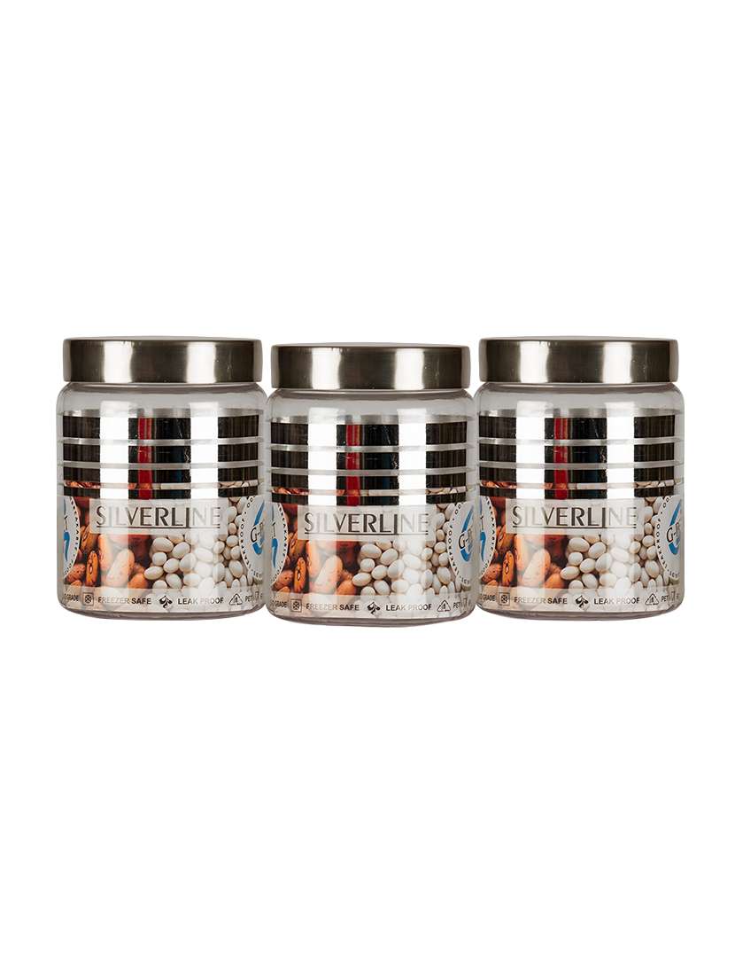 silver line container  (set of 3)