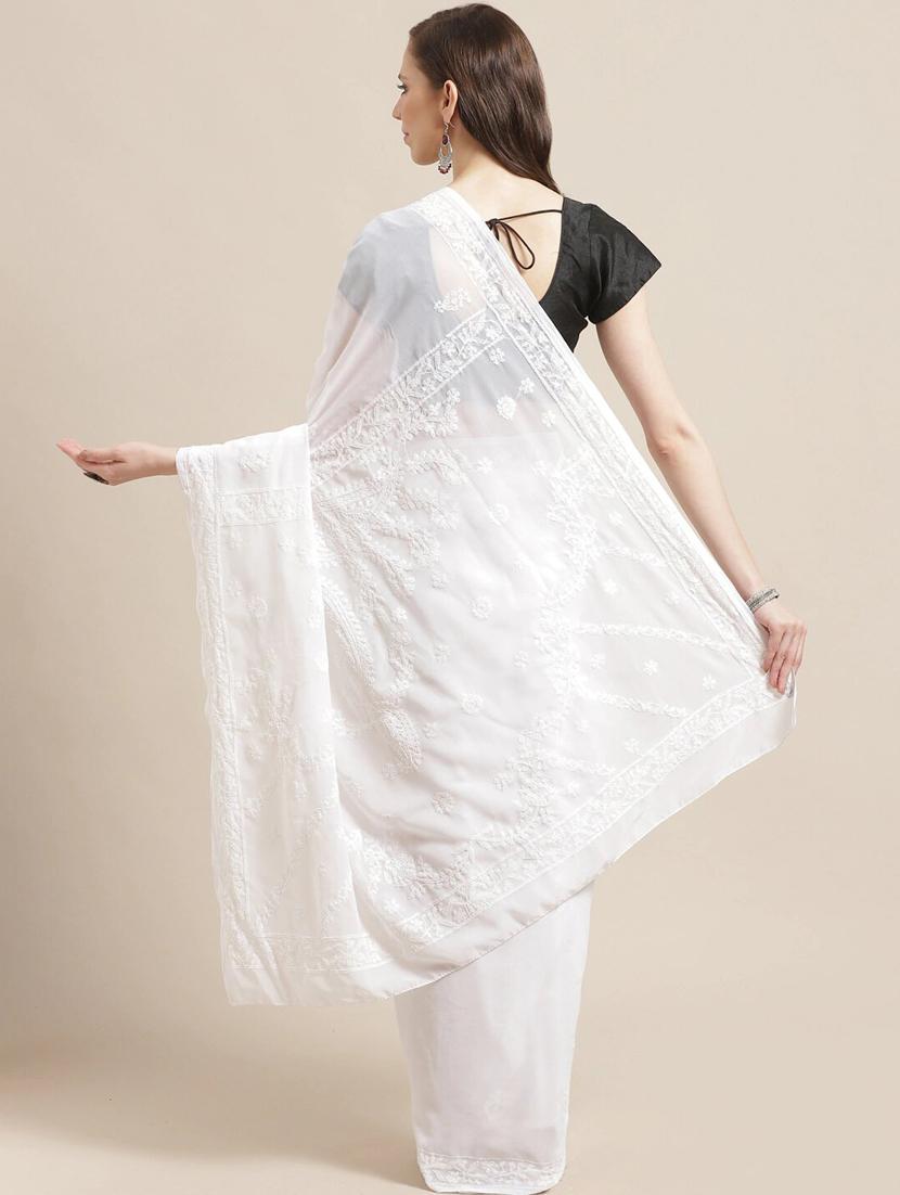 women's embroidered saree with blouse - 14240342 -  Standard Image - 1