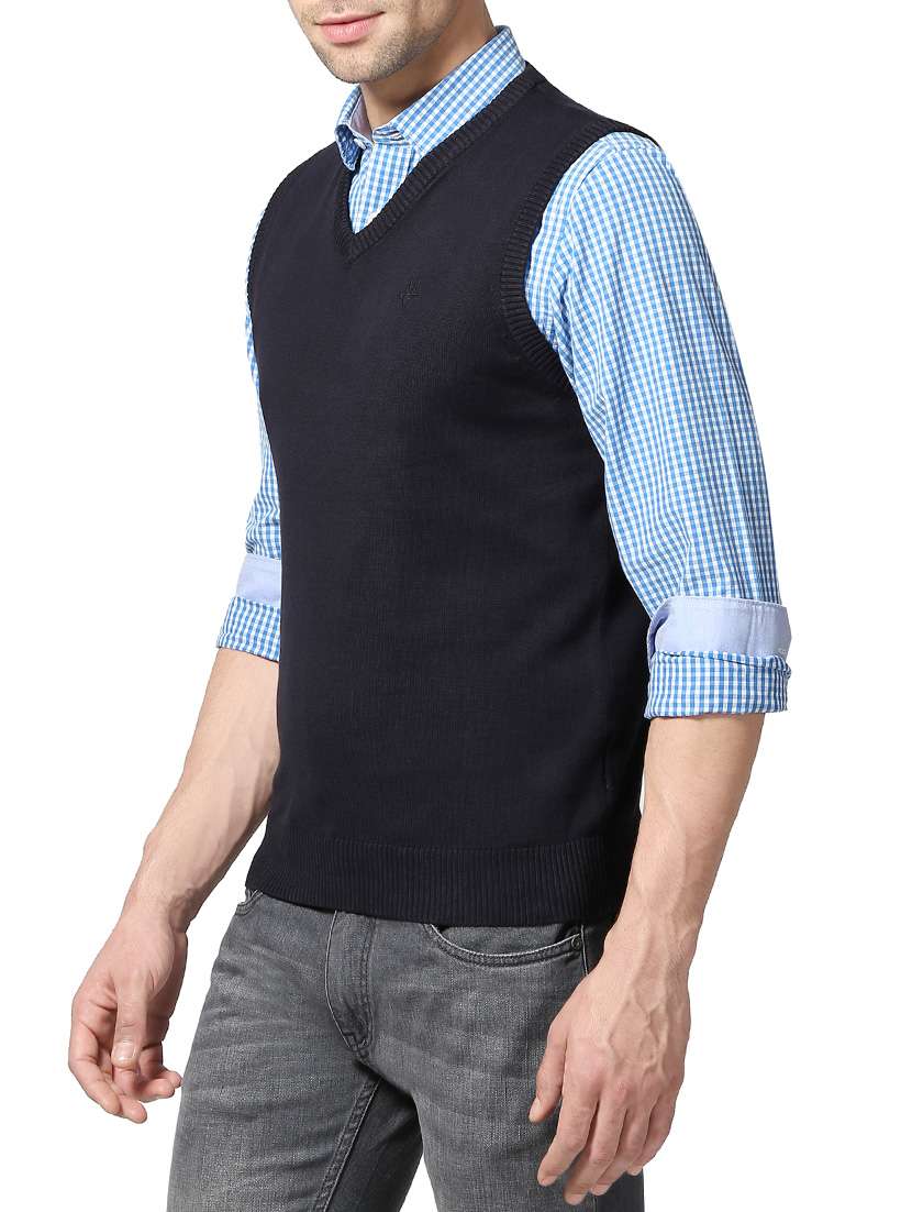 navy blue cotton sweater - 14240375 - Standard Image - 1