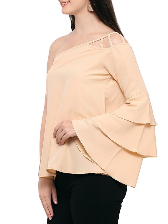 women's straight single shoulder top - 14265769 - Standard Image - 1
