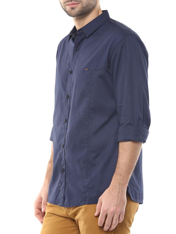 blue cotton casual shirt - 14321486 - Standard Image - 1