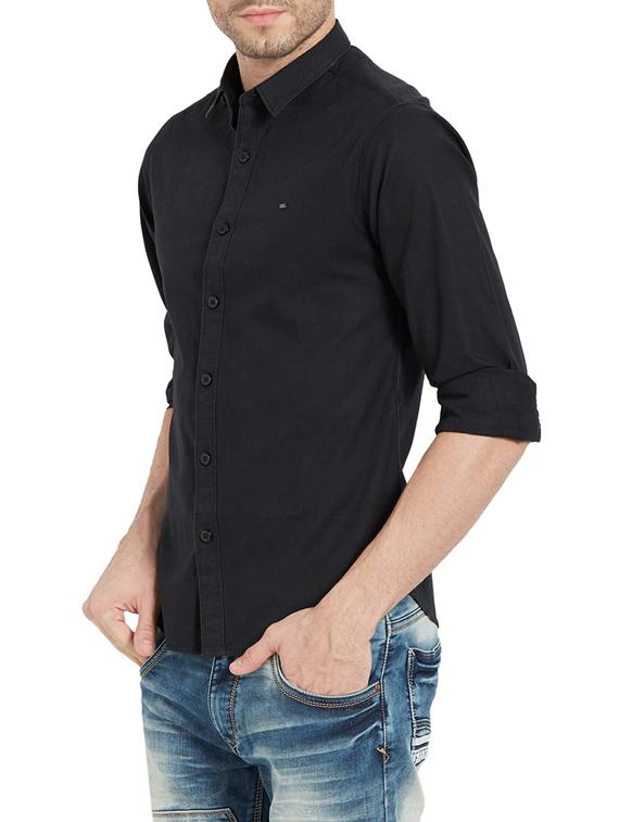 black cotton casual shirt - 14321529 -  Standard Image - 1