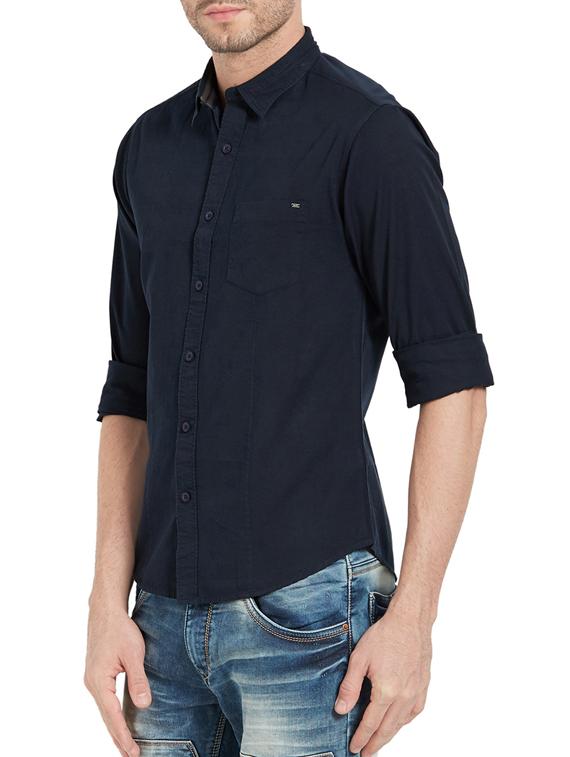 blue cotton casual shirt - 14321533 - Standard Image - 1