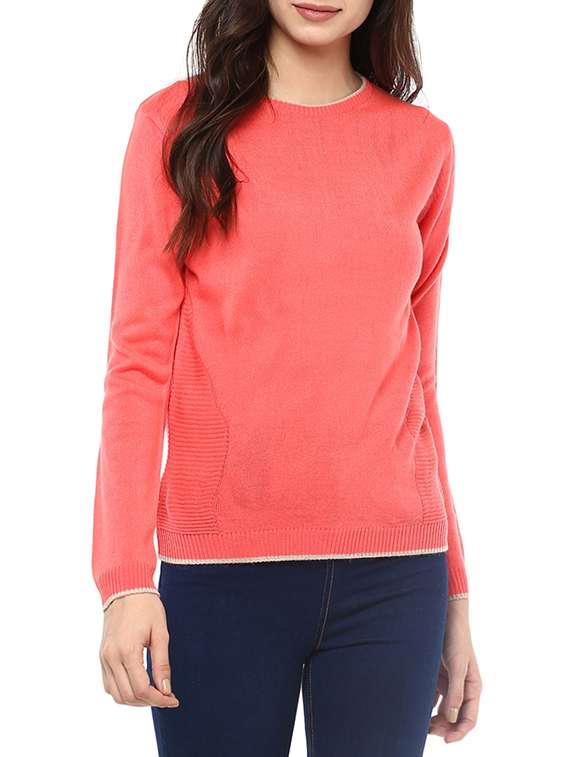 orange woollen pullover