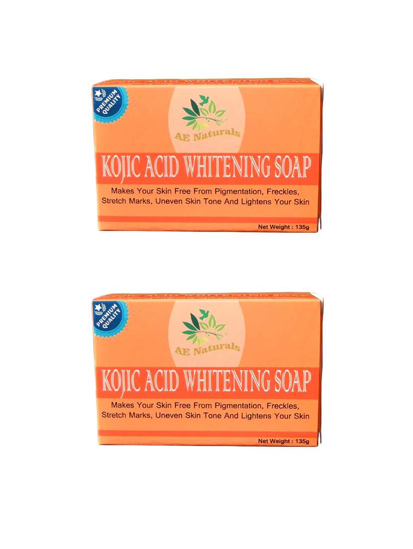 ae naturals premium kojic acid soap for skin whitening 2x135g