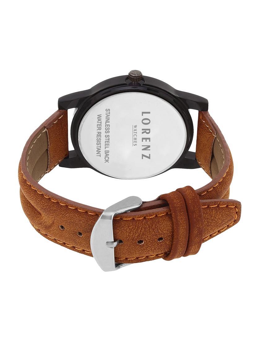 lorenz mk-4013a black dial analog watch combo for men - 14322108 - Standard Image - 4