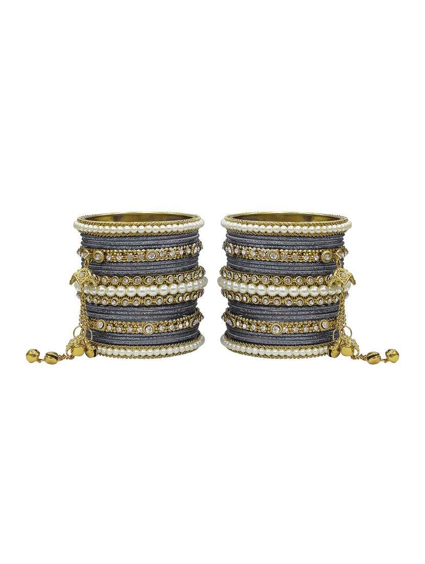 grey gold tone bangle