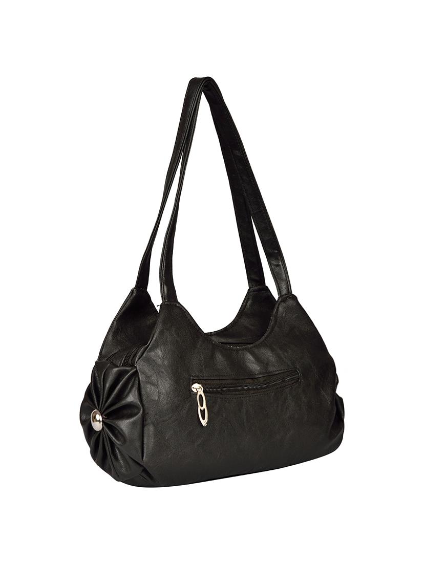 black leatherette handbag - 14326443 - Standard Image - 1