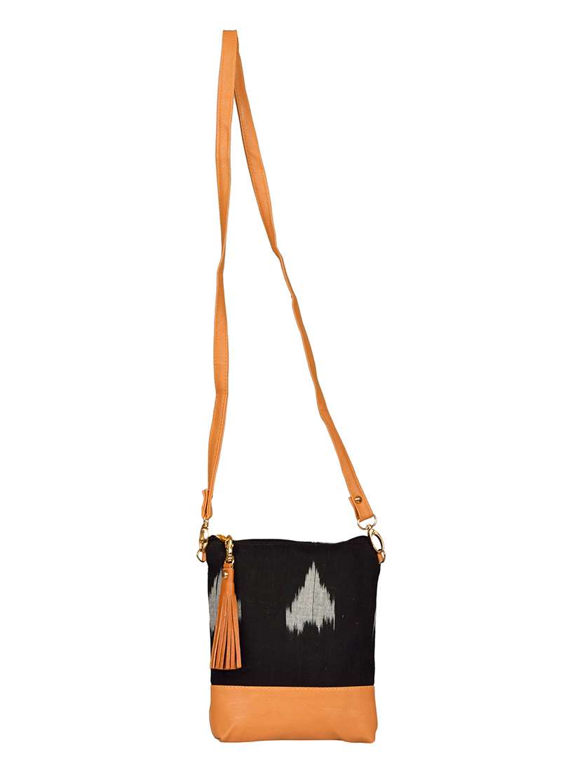 black satin sling bag - 14326455 -  Standard Image - 4