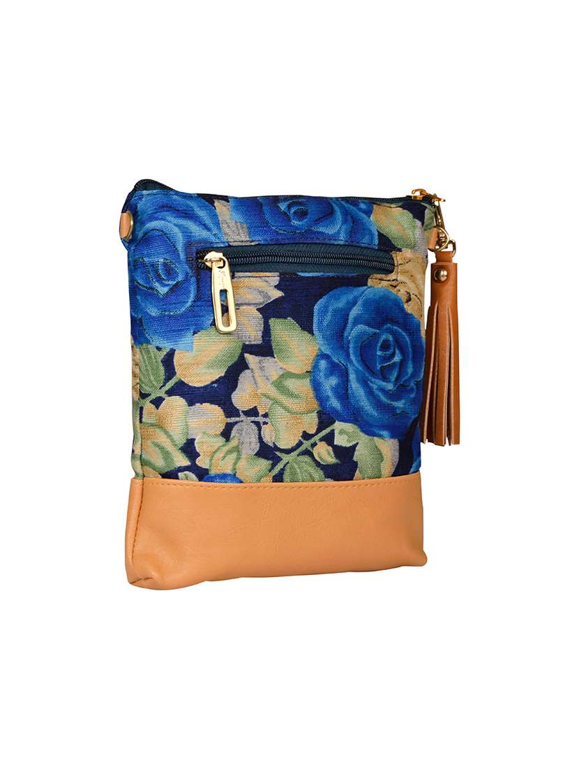 blue floral regular sling bag - 14326456 -  Standard Image - 1