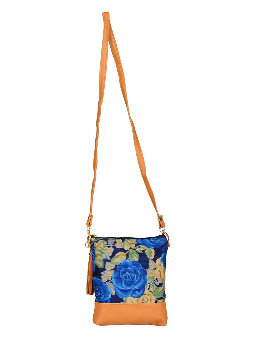 blue floral regular sling bag - 14326456 -  Standard Image - 4