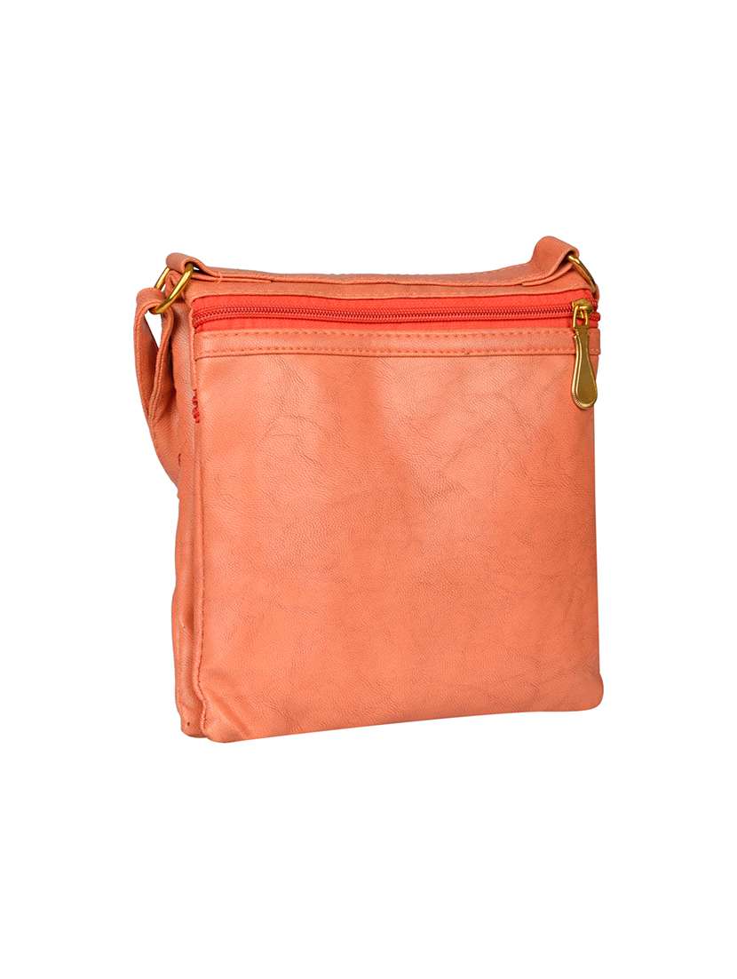 pink leatherette regular sling bag - 14326466 - Standard Image - 1
