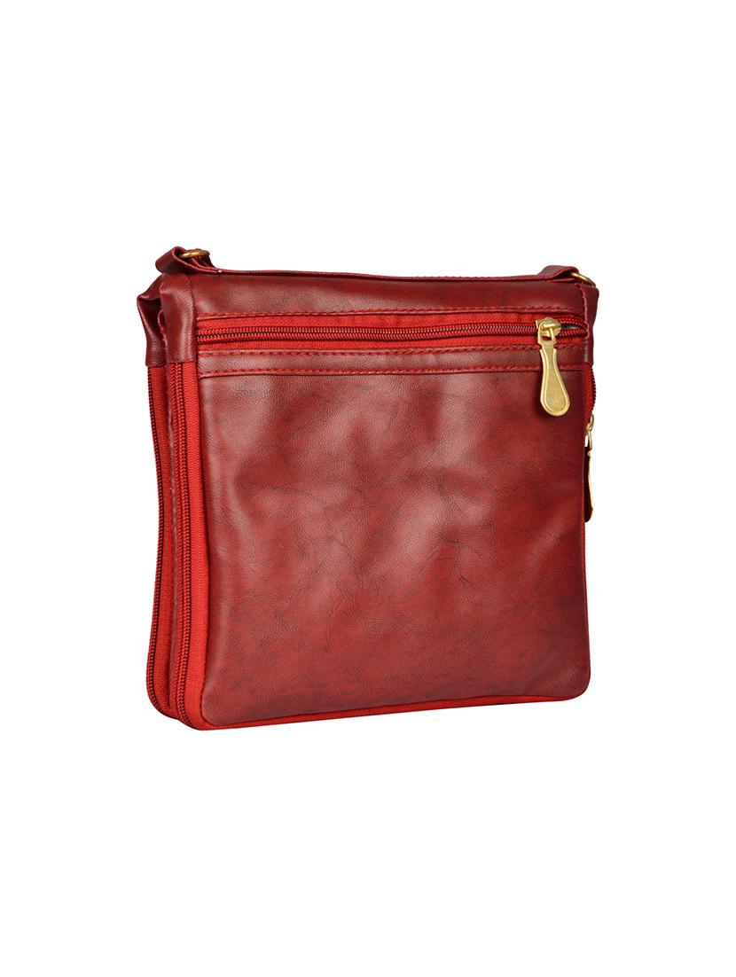 red leatherette regular sling bag - 14326469 - Standard Image - 1