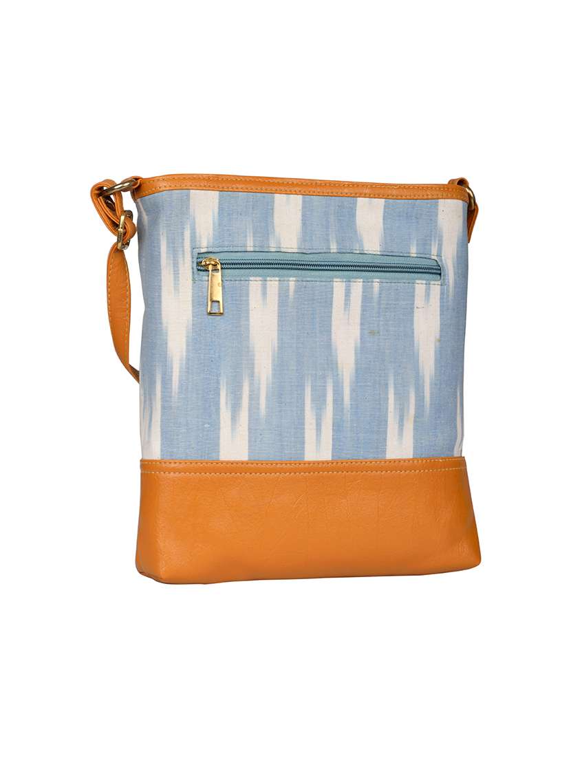 blue cotton sling bag - 14326471 -  Standard Image - 1