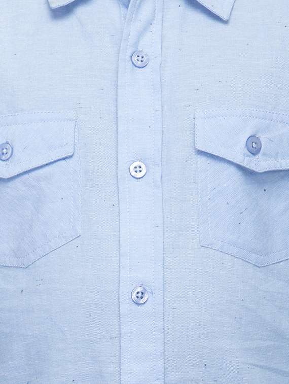 blue cotton shirt - 14328222 - Standard Image - 4
