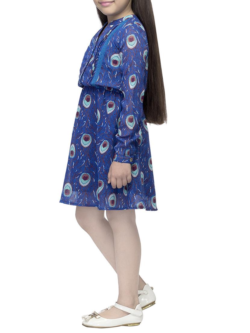blue polyester frock - 14328242 -  Standard Image - 1