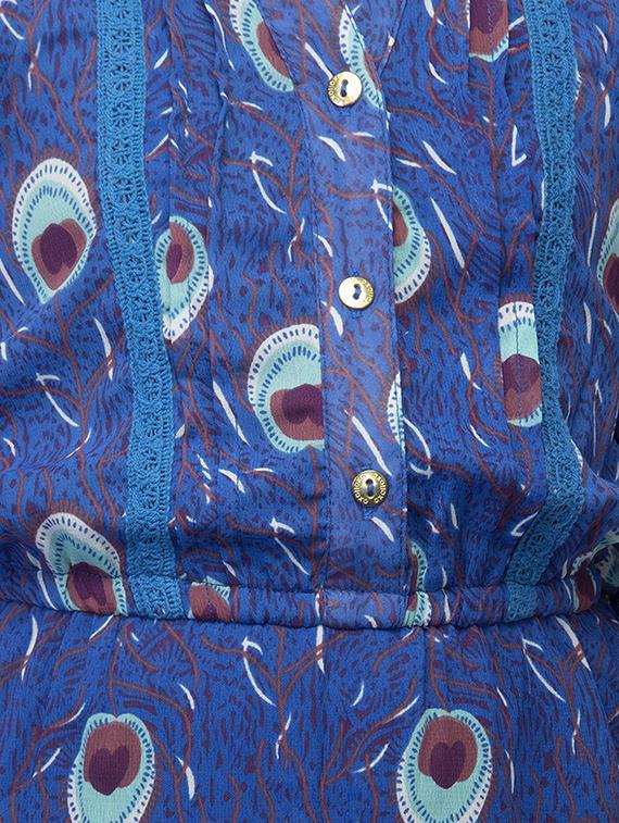 blue polyester frock - 14328242 - Standard Image - 4