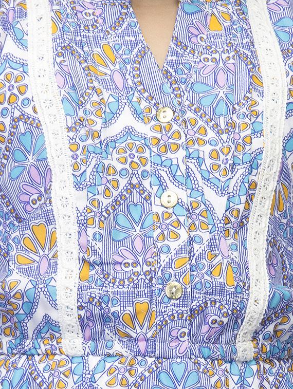 multi colored polyester frock - 14328244 - Standard Image - 4
