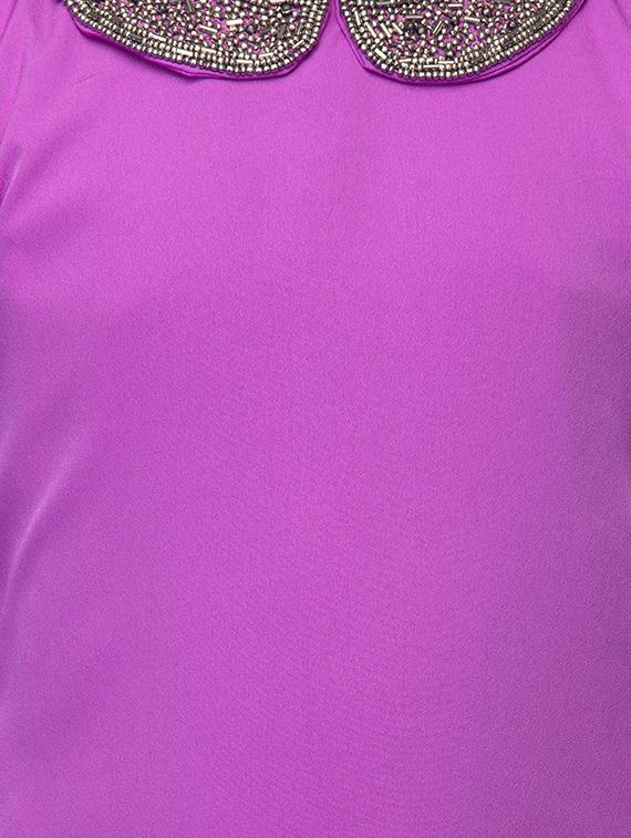 purple polyester frock - 14328245 - Standard Image - 4