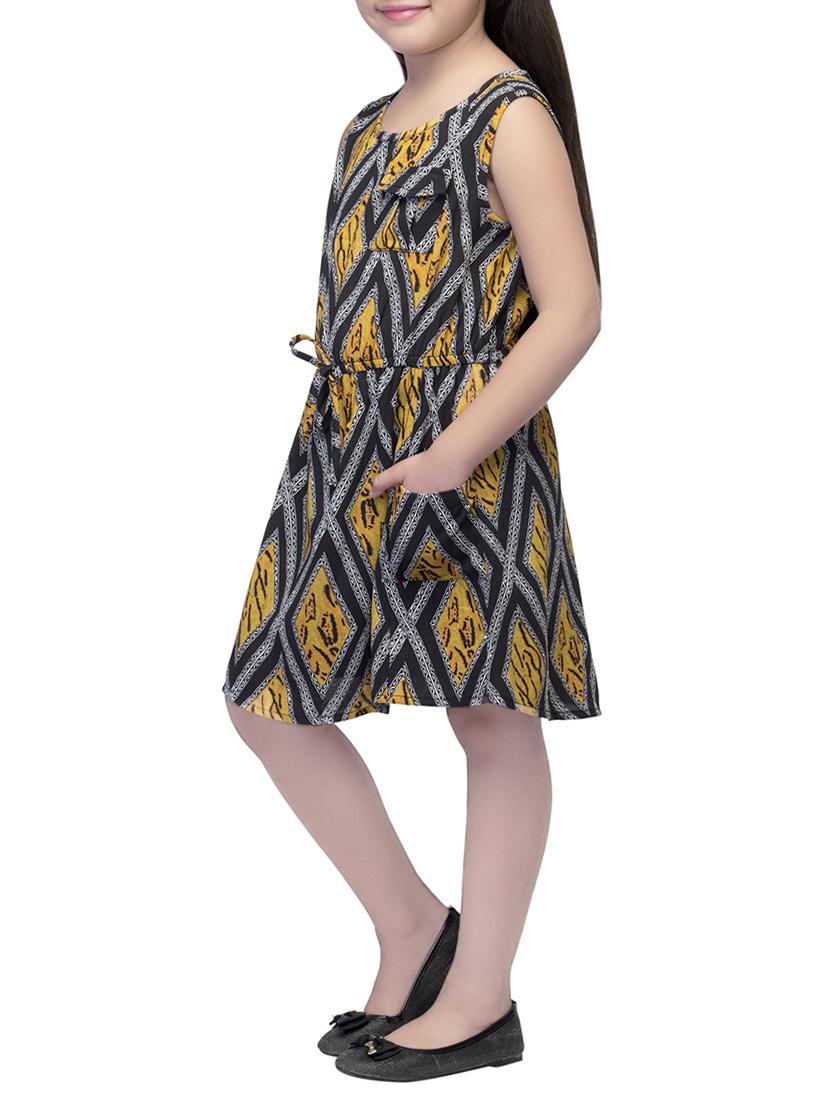 multi colored polyester frock - 14328247 - Standard Image - 1