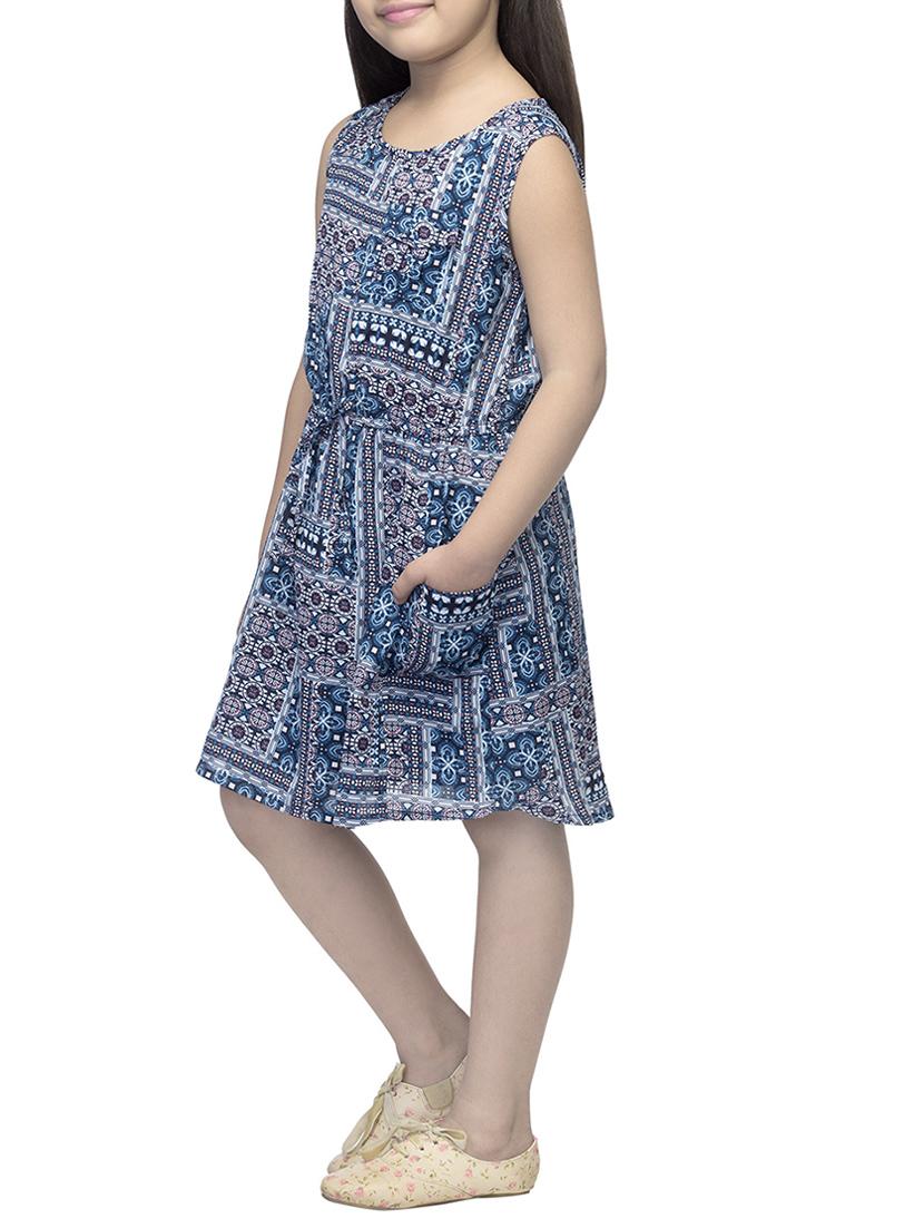 multi colored polyester frock - 14328248 - Standard Image - 1