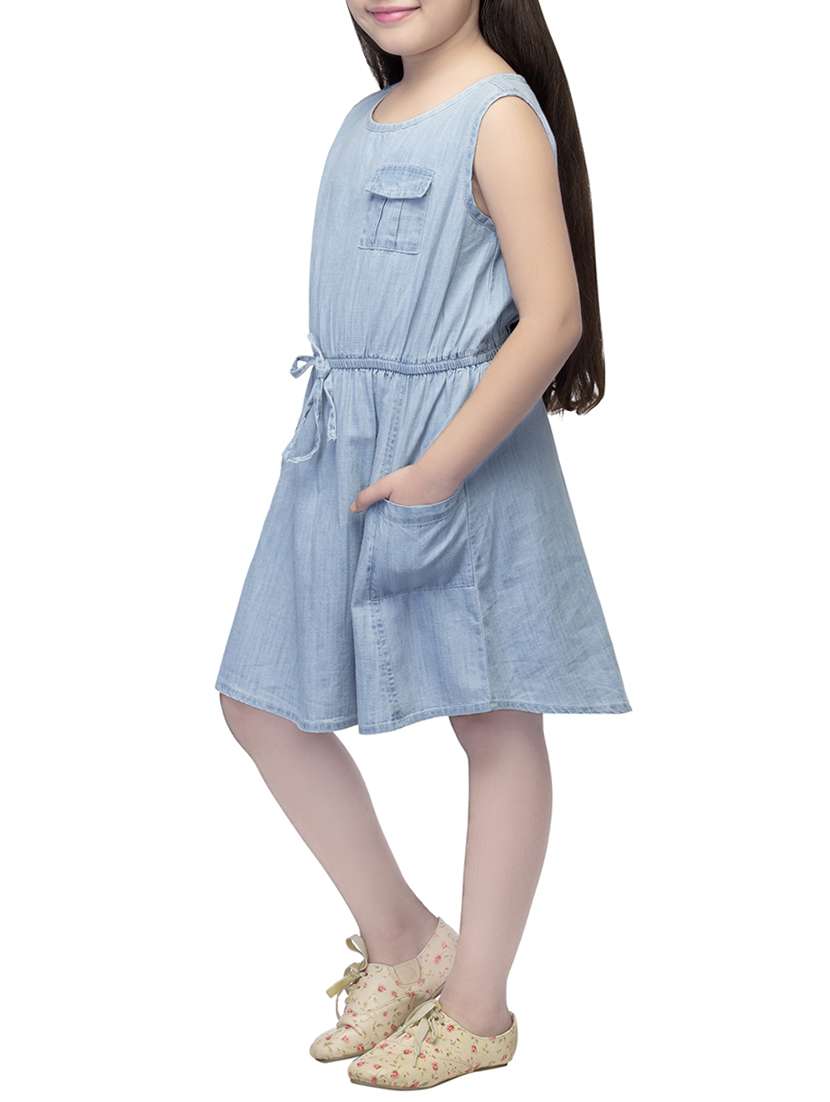 blue cotton frock - 14328253 -  Standard Image - 1