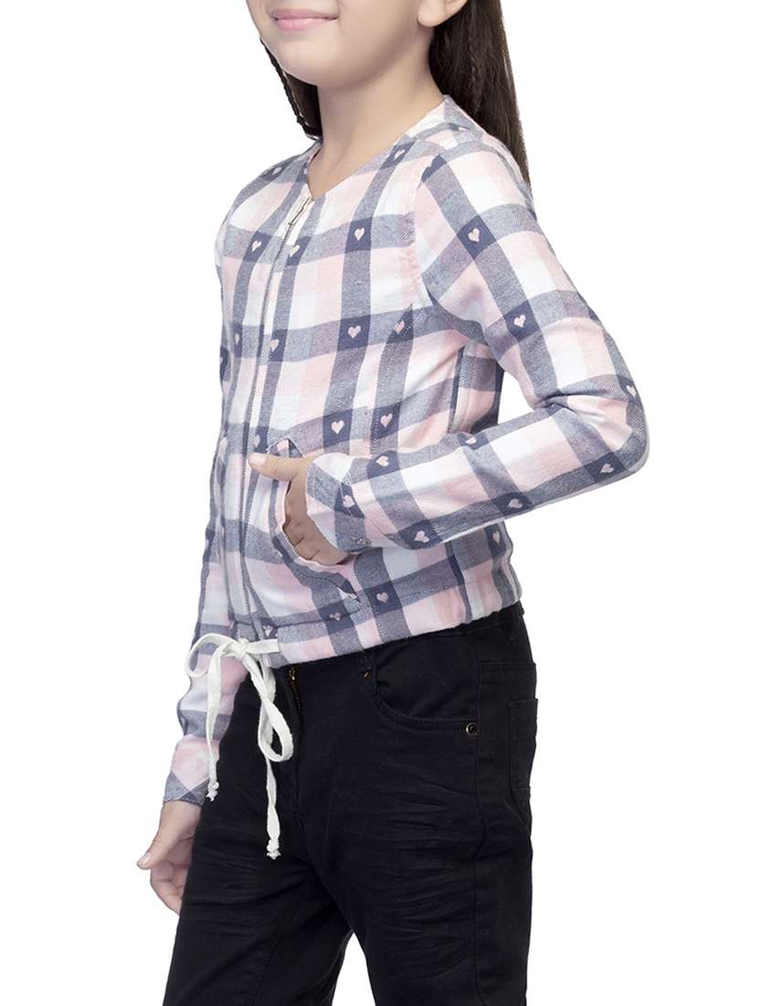 blue colored cotton jacket - 14328278 -  Standard Image - 1