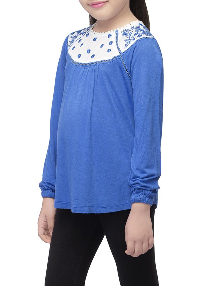 blue viscose  top - 14328308 -  Standard Image - 1