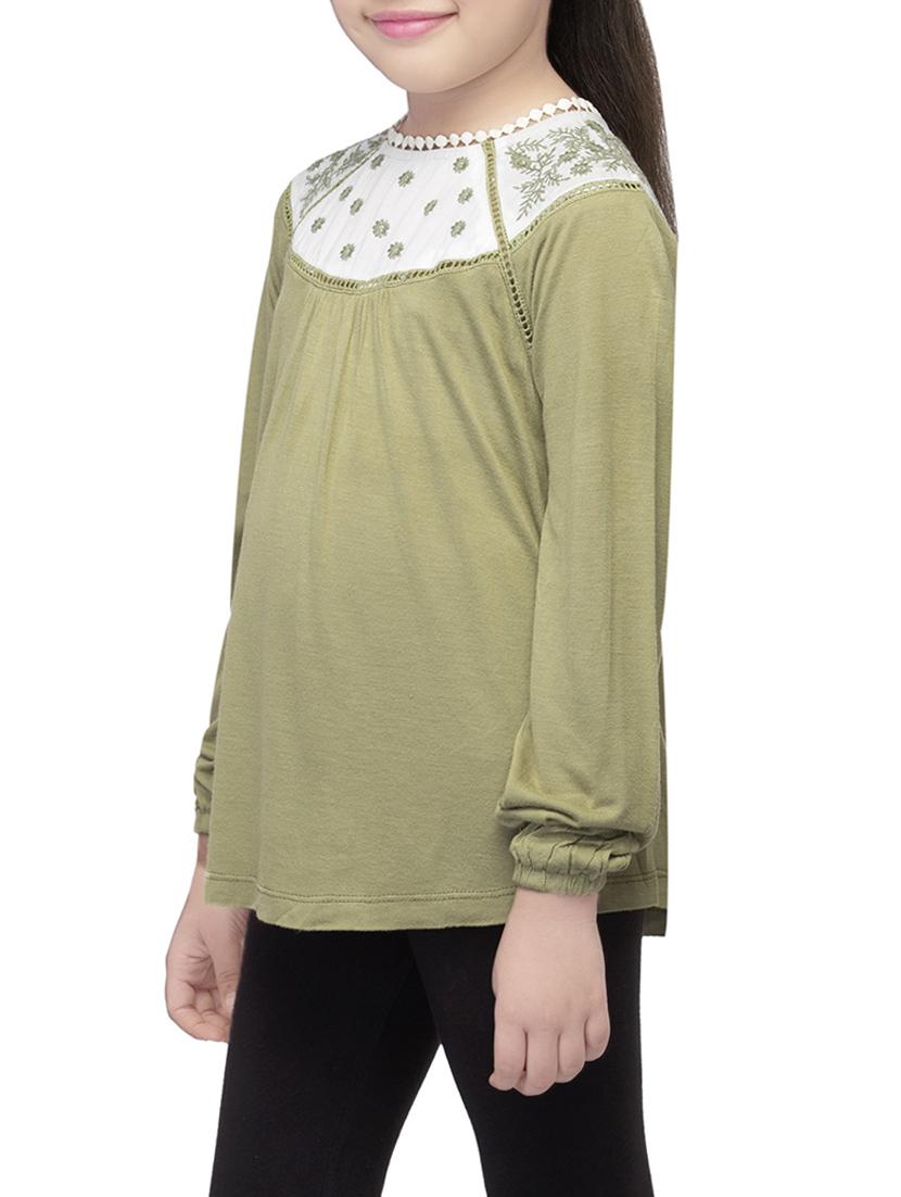 green viscose top - 14328311 - Standard Image - 1