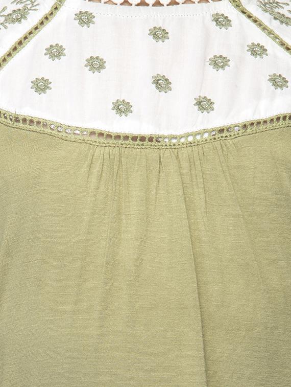 green viscose top - 14328311 - Standard Image - 4