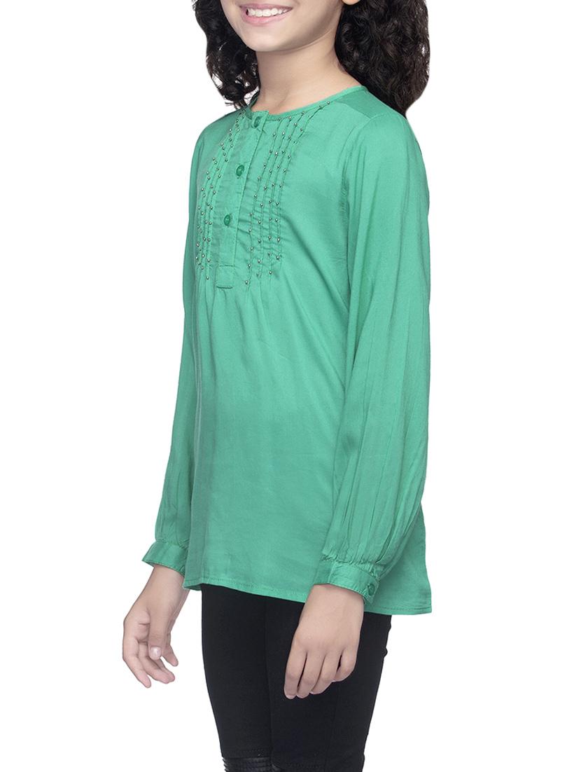 green viscose top - 14328312 - Standard Image - 1