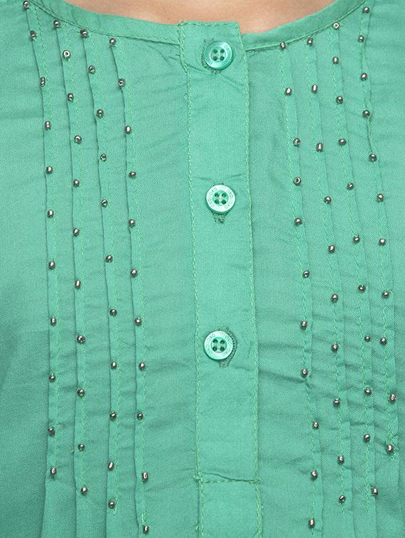 green viscose top - 14328312 - Standard Image - 4