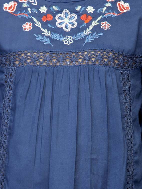blue viscose top - 14328321 - Standard Image - 4