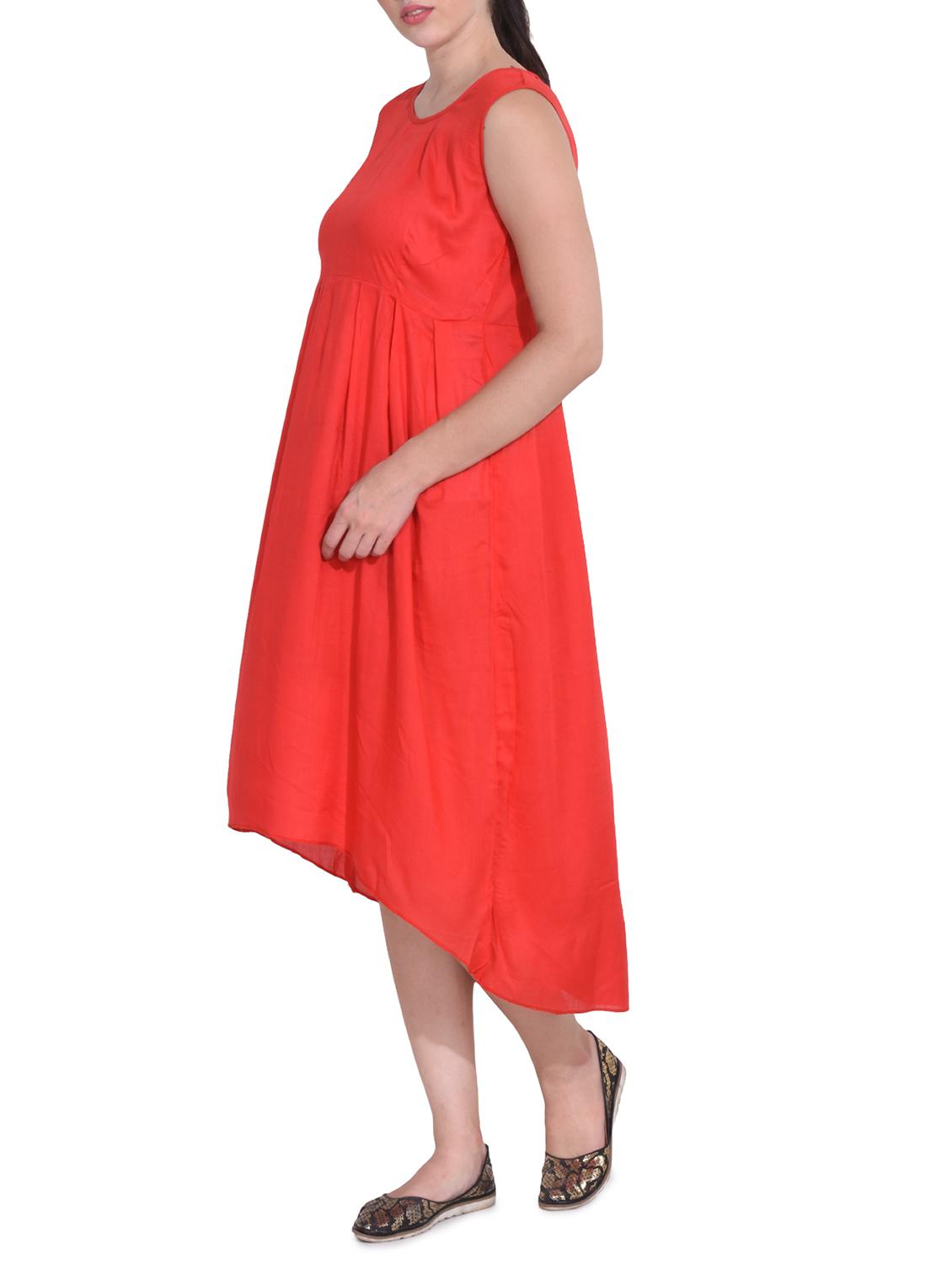 women's high low solid dress - 14329234 -  Standard Image - 1