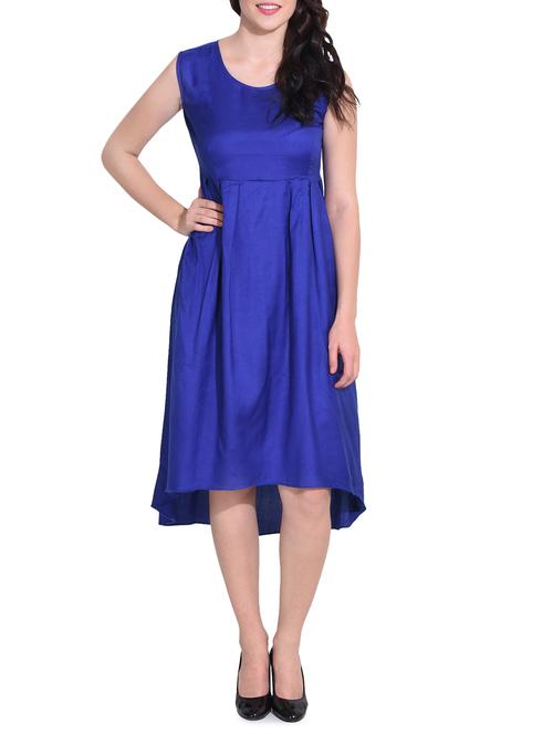 women's high low solid dress - 14329236 - Standard Image - 0