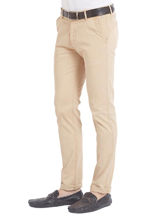 beige cotton chinos casual trousers - 14331978 - Standard Image - 1
