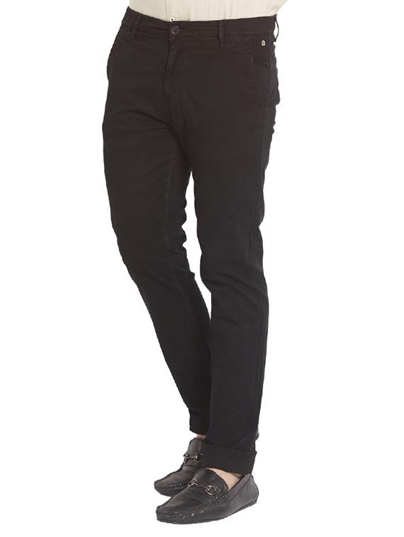 black cotton chinos casual trousers - 14331979 - Standard Image - 1