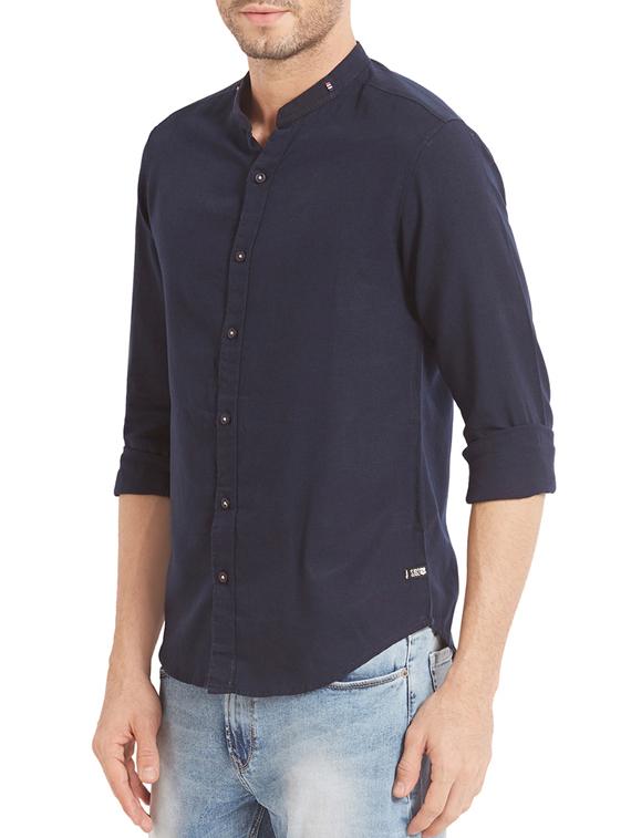 blue cotton casual shirt - 14332069 -  Standard Image - 1