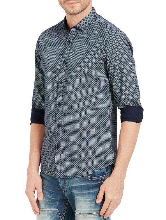 blue cotton casual shirt - 14332089 -  Standard Image - 1