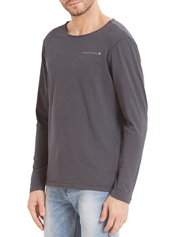 grey cotton t-shirt - 14332146 - Standard Image - 1