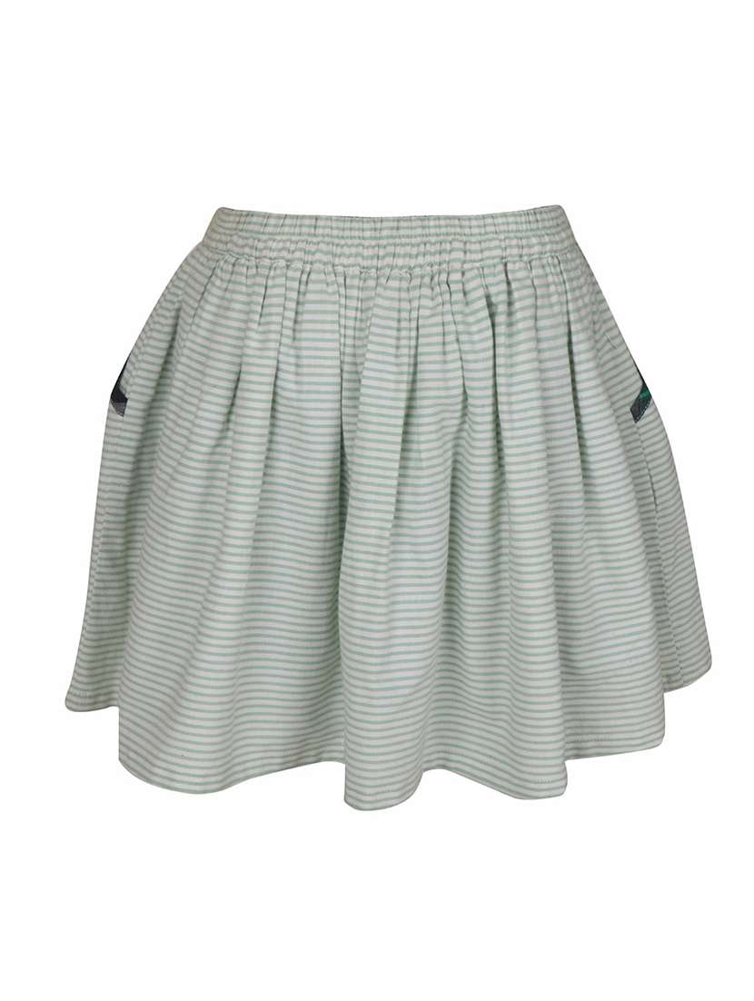 green cotton flared skirt - 14333875 -  Standard Image - 1