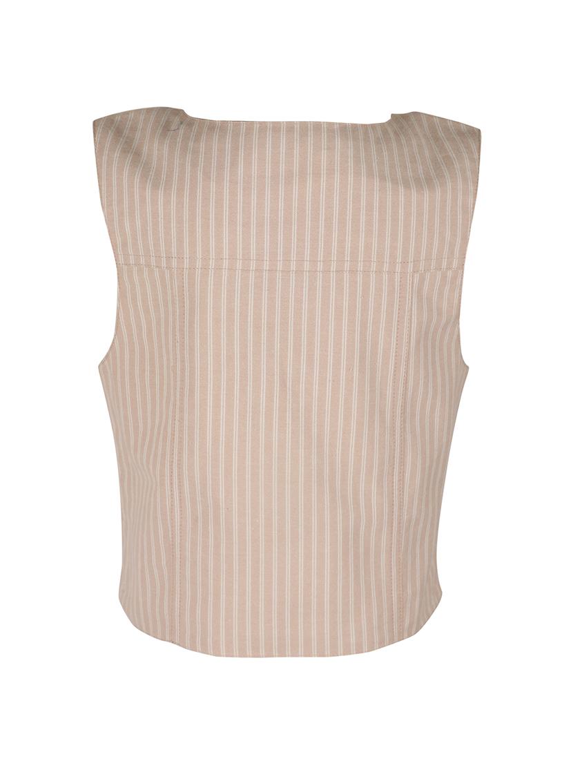brown acrylic waistcoat - 14336017 - Standard Image - 1