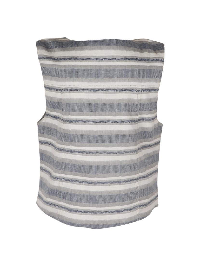 grey acrylic waistcoat - 14336018 - Standard Image - 1