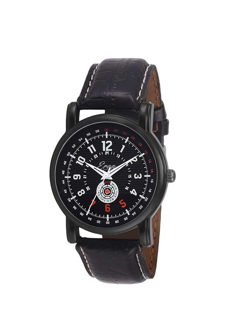 eraa men black speedometer analog wrist watch