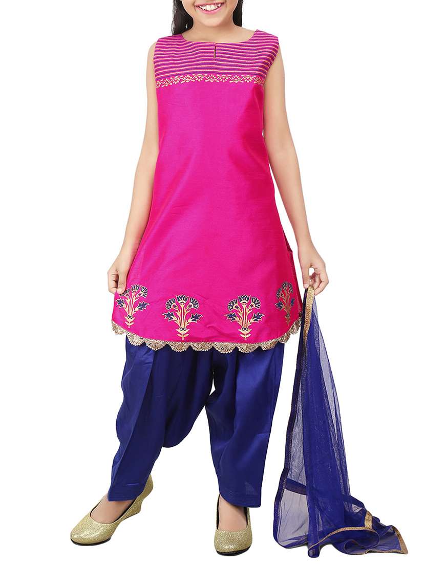 pink silk blend suit set