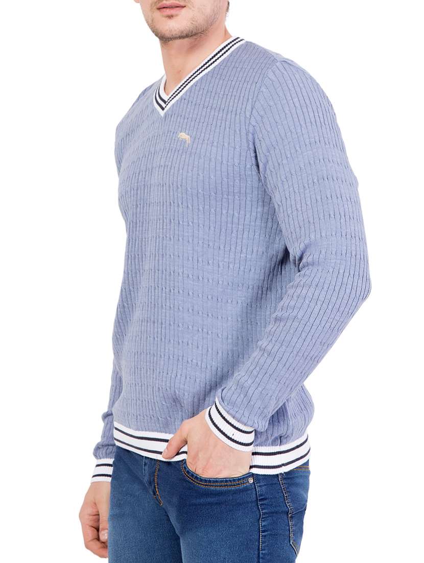 light blue cotton pullover - 14348666 - Standard Image - 1